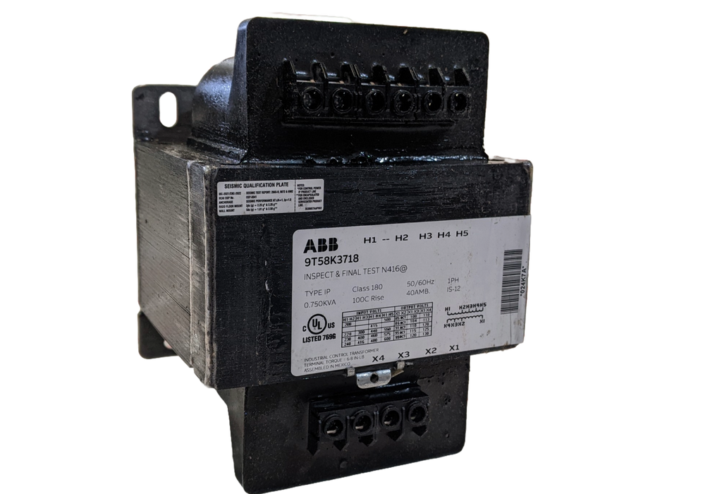 ABB General Purpose Transformer 9T58K3718  - North East Escalator Parts